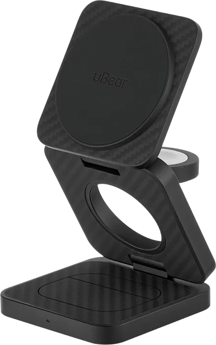 Беспроводная зарядка uBear Balance Supreme Kevlar 25W (черный)