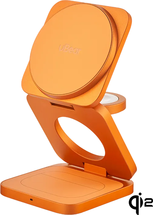 Беспроводная зарядка uBear Balance Slim 25W (космический оранжевый)