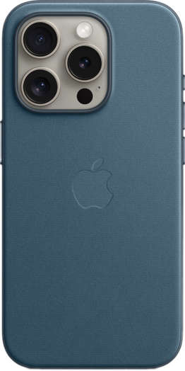 Оригинальный чехол Apple iPhone 15 Pro FineWoven Case with MagSafe (тихоокеанский синий)