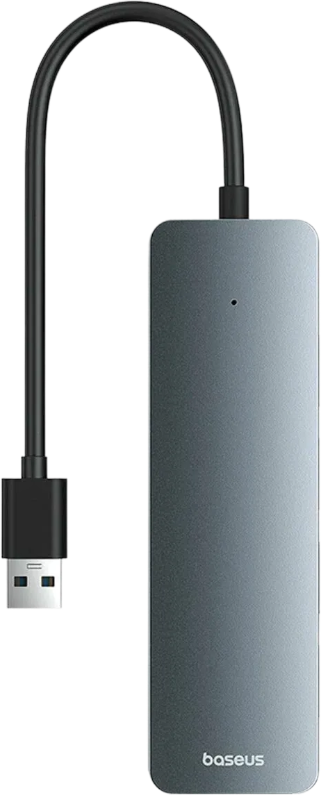 Переходник Baseus UltraJoy Series Lite 4-port USB-A Hub 3.0*4 Space Grey