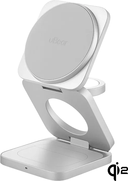 Беспроводная зарядка uBear Balance Slim 25W (серебристый)