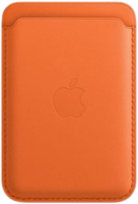 Оригинальный чехол Apple iPhone Leather Wallet with MagSafe (оранжевый)