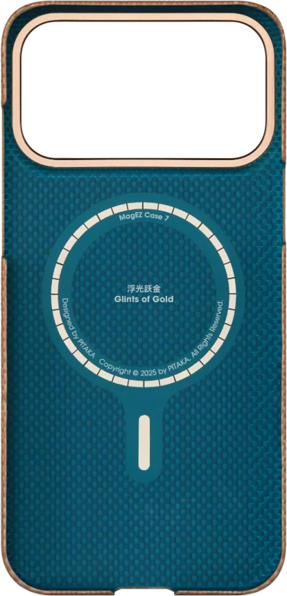 Чехол Pitaka Ultra Slim для iPhone 17 Pro Max (золотой блеск)