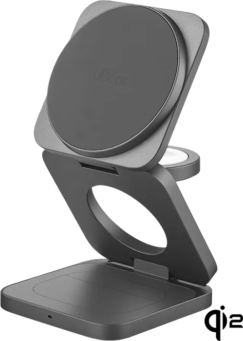 Беспроводная зарядка uBear Balance Slim 25W (серый)