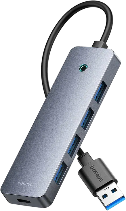 Переходник Baseus UltraJoy Series 4-port USB-A Hub 3.0*4 Space Grey