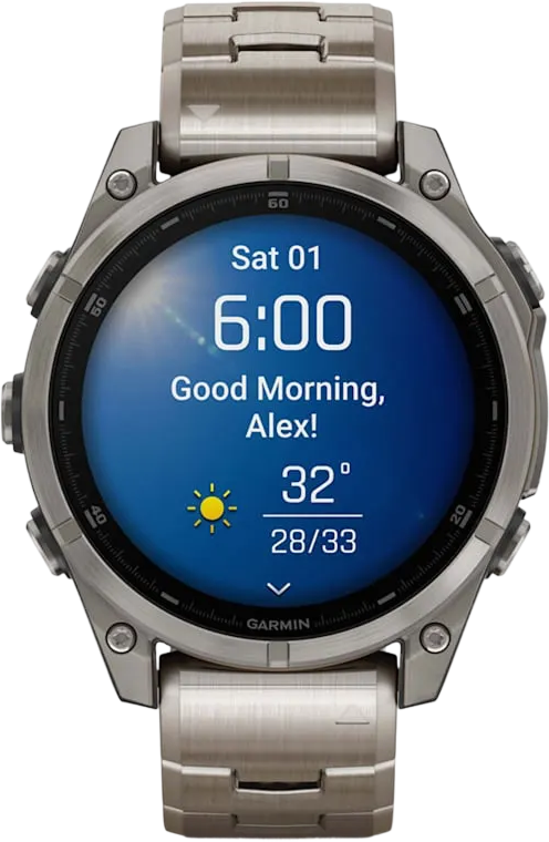 Умные часы Garmin FENIX 8 Amoled Sapphire 47mm (титановый/графитовый) EU