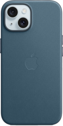 Оригинальный чехол Apple iPhone 15 FineWoven Case with MagSafe (тихоокеанский синий)