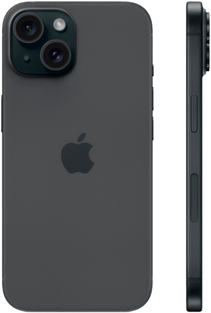 Смартфон Apple iPhone 15 128GB (черный), без RuStore