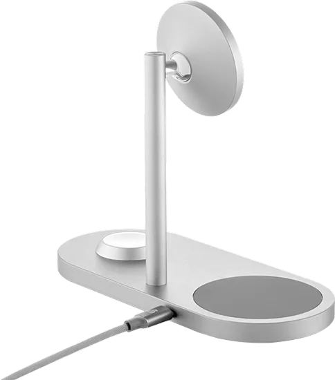 Беспроводная зарядка uBear Stage Pro 3in1 Wireless Charger (Galaxy Watch, серебристый)