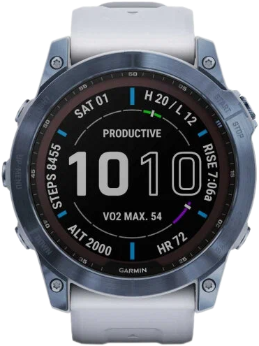 Умные часы Garmin Fenix 7X Sapphire Solar (голубой)