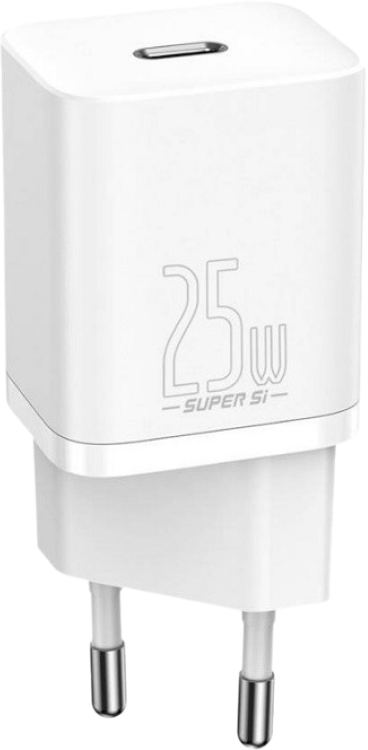 Зарядное устройство Baseus Super Si Quick Charger 1C 25W (с кабелем Type-C to Type-C) (белый)