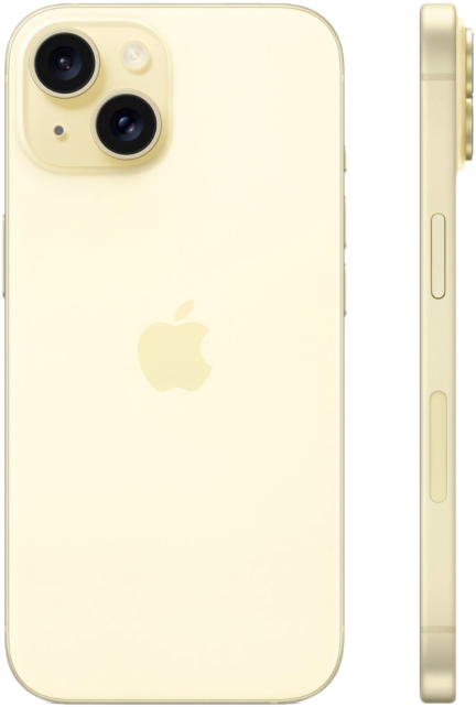 Смартфон Apple iPhone 15 128GB 2 sim (желтый)