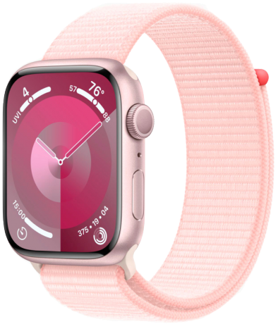 Умные часы Apple Watch Series 9 45mm Aluminium with Sport Loop (розовый)