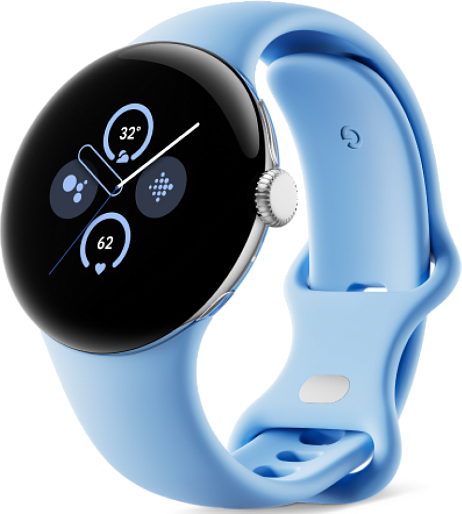 Умные часы Google Pixel Watch 2 Wi-Fi 41mm (серебристый/морской) JP