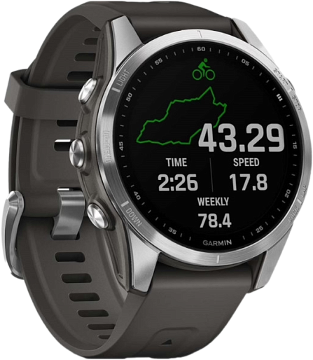 Умные часы Garmin Fenix 7S Sapphire Solar (серый)