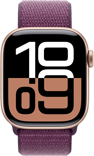 Умные часы Apple Watch Series 10 (42mm) Aluminum with Sport Loop (золото/сливовый), без RuStore Умные часы Apple Watch Series 10 (42mm) Aluminum with Sport Loop (золото/сливовый), без RuStore