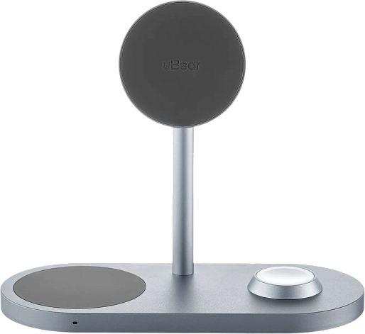 Беспроводная зарядка uBear Stage Pro 3in1 Wireless Charger (Apple Watch, космический черный)