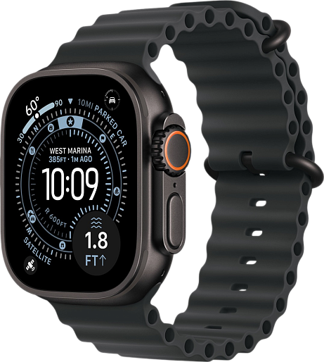 Умные часы Apple Watch Ultra 3 (Black) 49mm океаническая петля (черный), без RuStore