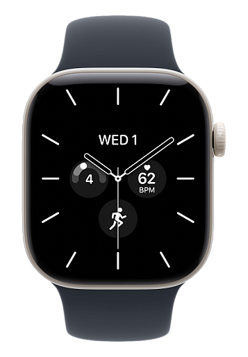 Умные часы Apple Watch Series 12 42mm (Pearl White Ceramic Case) with Navy Sport Band (S/M)