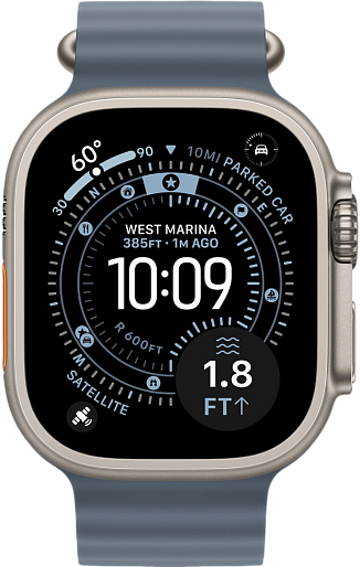 Умные часы Apple Watch Ultra 3 (Natural) 49mm океаническая петля (синий)