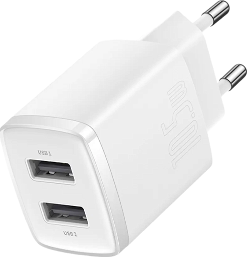 Зарядное устройство Baseus Compact Charger 2U 10.5W (белый)