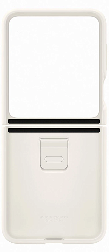 Оригинальный чехол Samsung Samsung Galaxy Z Flip5 Silicone Case with Ring (кремовый)