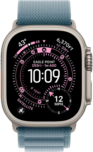 Умные часы Apple Watch Ultra 3 (Natural) 49mm альпийская петля (голубой) Small