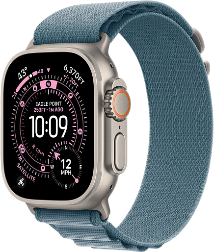 Умные часы Apple Watch Ultra 3 (Natural) 49mm альпийская петля (голубой) Small
