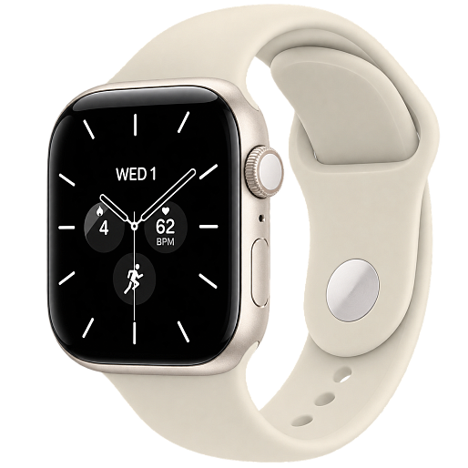 Умные часы Apple Watch Series 12 42mm (Pearl White Ceramic Case) with Sand Sport Band (S/M)