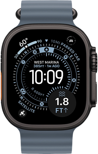 Умные часы Apple Watch Ultra 3 (Black) 49mm океаническая петля (синий)