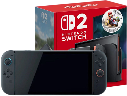 Портативная игровая приставка Nintendo Switch 2 256GB + Mario Kart World (черный)