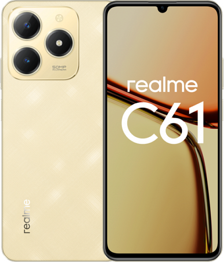 Смартфон Realme C61 8/128GB (золотой)