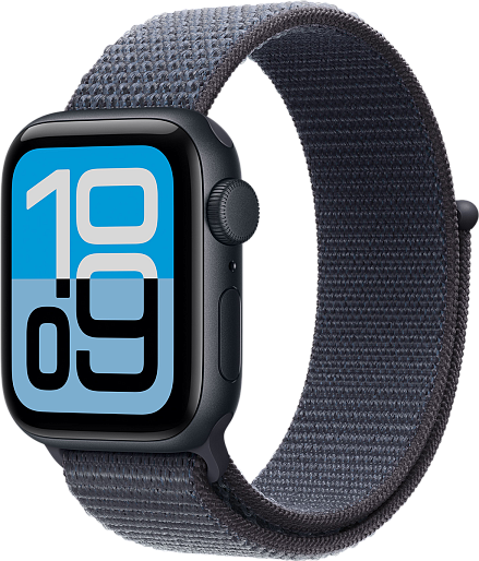 Умные часы Apple Watch SE 3 40mm with Sport Loop (черный/синий)