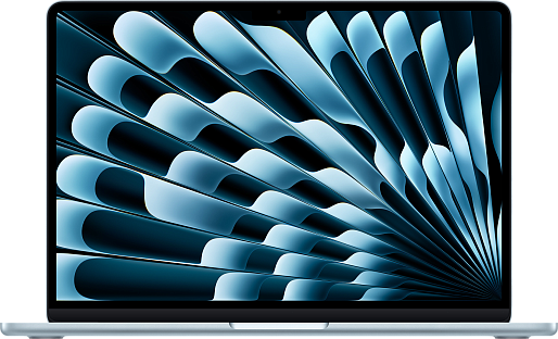 Ноутбук Apple MacBook Air 15 (M4, 2025) 24/512GB (MC7D4) US, английская раскладка (небесный голубой)