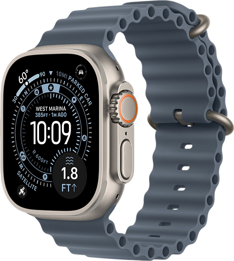 Умные часы Apple Watch Ultra 3 (Natural) 49mm океаническая петля (синий)