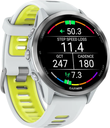 Умные часы Garmin Forerunner 970 (белый/желтый)
