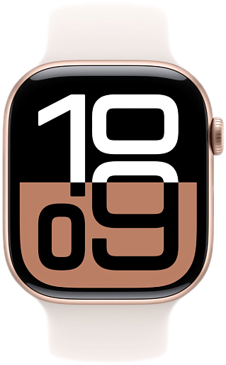 Умные часы Apple Watch Series 10 (42mm) Aluminum with Solo Loop (золото/розовый), без RuStore