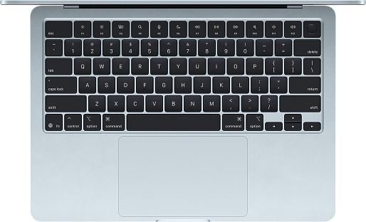 Ноутбук Apple MacBook Air 13 (M4, 2025) 16/256GB (MC6T4) US, английская раскладка (небесный голубой)