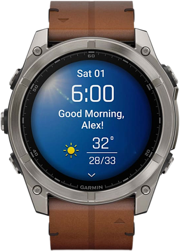 Умные часы Garmin ️FENIX 8 Amoled Sapphire 51mm (серый/коричневый) EU