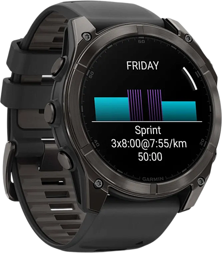 Умные часы Garmin Fenix 8 Amoled Sapphire 51mm (карбоновый/серый) EU