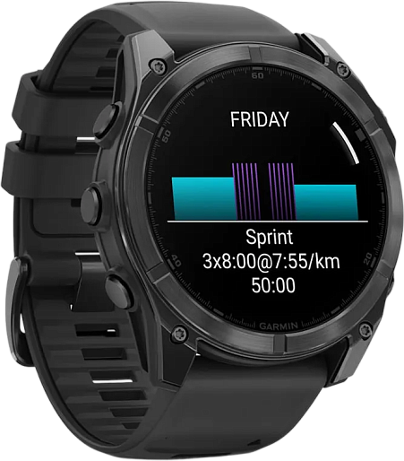 Умные часы Garmin Fenix 8 Amoled 51mm (серый/черный) EU