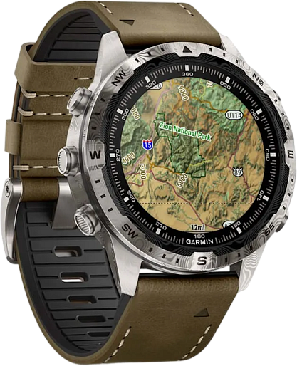 Умные часы Garmin MARQ Adventurer GEN2 Damascus Steel Edition (зеленый)