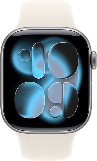 Умные часы Apple Watch Series 11 42mm with Sport Band (серый космос/сияющая звезда) S/M