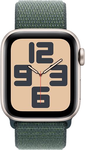 Умные часы Apple Watch SE 2 (2024) 40mm with Sport Loop (сияющая звезда/зеленый)