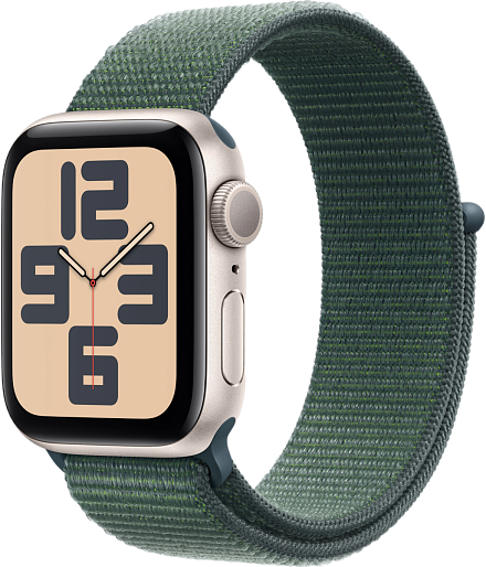Умные часы Apple Watch SE 2 (2024) 40mm with Sport Loop (сияющая звезда/зеленый)