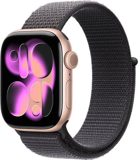 Умные часы Apple Watch Series 11 42mm with Sport Loop (розовое золото/серый)