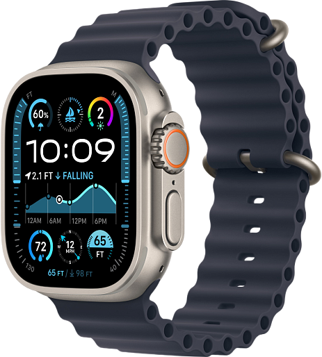 Умные часы Apple Watch Ultra 2 (2024) Natural 49mm океаническая петля (синий) Б/У