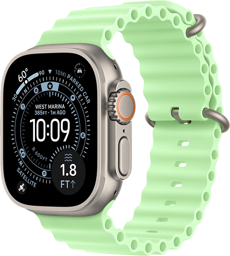 Умные часы Apple Watch Ultra 3 (Natural) 49mm океаническая петля (зеленый)