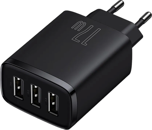 Зарядное устройство  Baseus Compact Charger 3U 17W (черный)