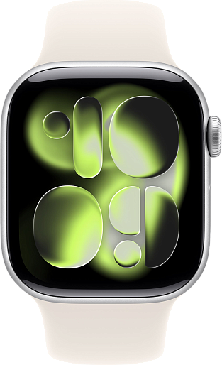 Умные часы Apple Watch Series 11 42mm with Sport Band (серебристый/сияющая звезда) S/M